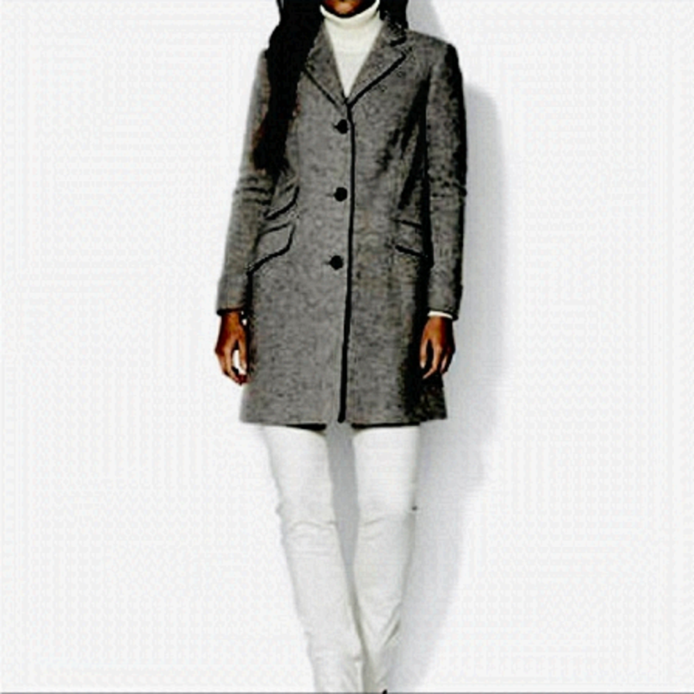 𝅺MASTINA Cashmere Blend Wool Flap Pocket Coat Size 36/ XS